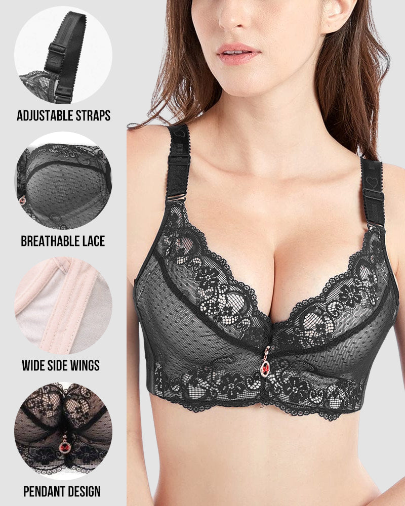 Lace Underwire Padded Push Up Bra TOP