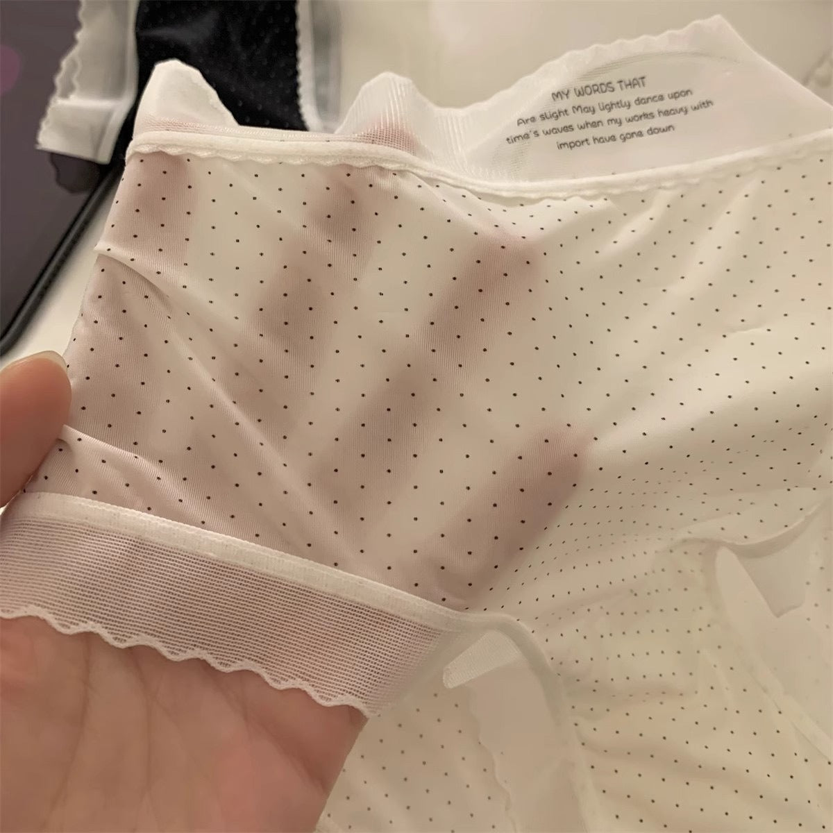 Dotted Ice Silk Buttermilk Panties