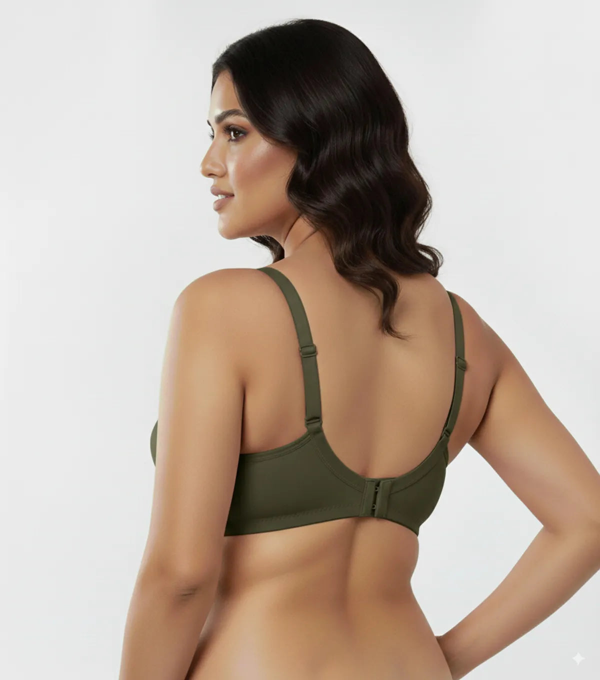 Pack Of 3 Women's Cotton Blend Solid Full Coverage Ethnic Daily Wear Non Padded Bra