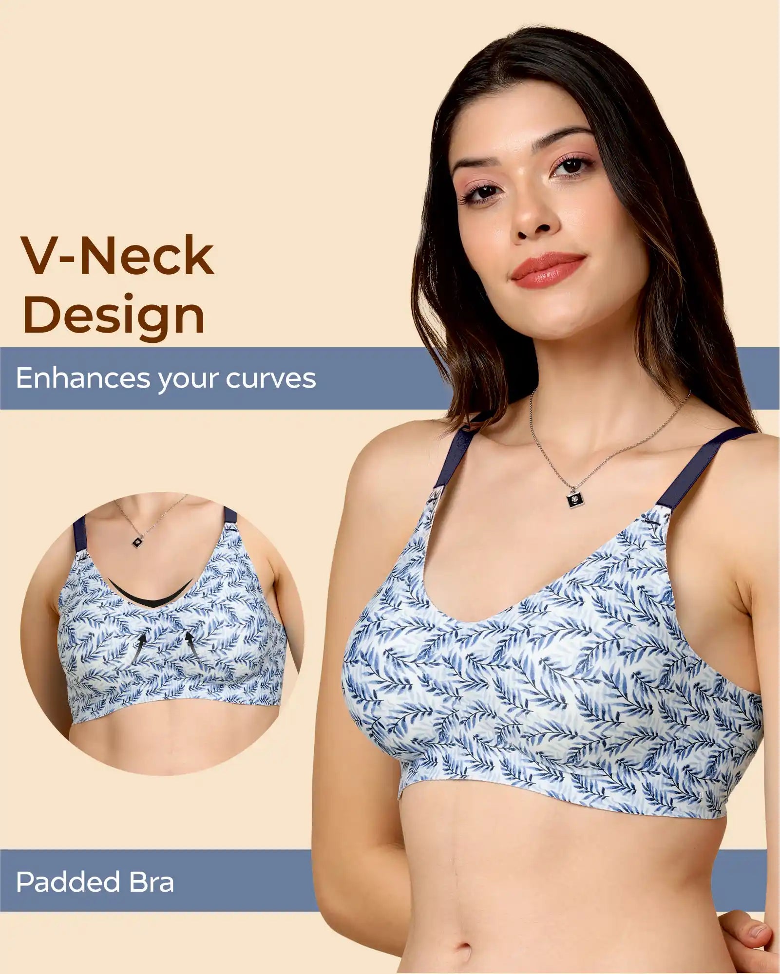 Tweens Bonded Printed Full-Coverage Padded Bra (SB-6830 PR)