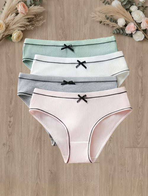 4-Pack Twist Briefs Light Colors Women'S Underwear Easy Comfortable And Breathable Easy Elegant