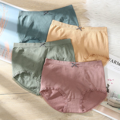 LaceyBreeze Mid-Waist Breathable Panties - Assorted Colors
