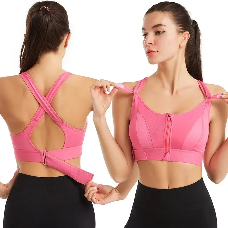 🔥Pack Of-3 Fitness Cross Padded Sport Bra 💖